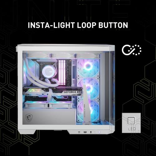 MSI MAG PANO M100R PZ 4-ARGB FANLI BEYAZ GAMING AKVARYUM PC KASASI - Kasalar ürünleri tekmarshop.com'da